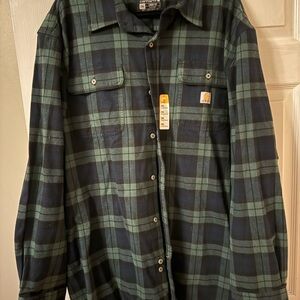 Carhartt Black and Green Checkered Shirt